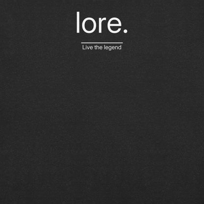 Lore Signature Tee — Black Heather